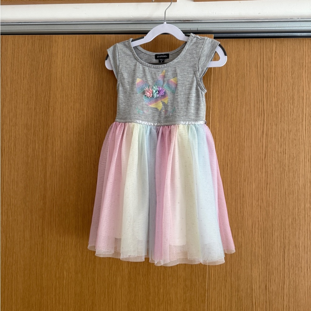 Zunie White and Cream Flutter Sleeve Sundress